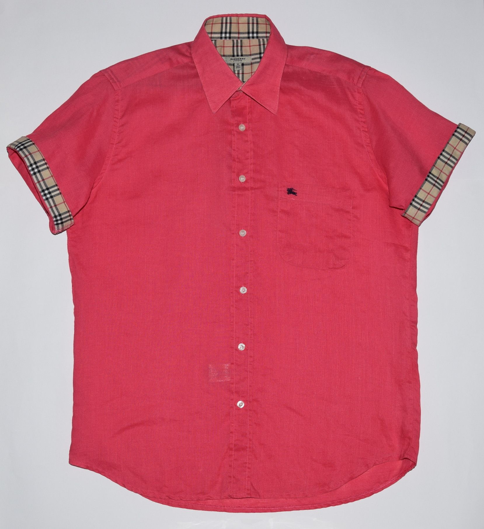Burberry VINTAGE BURBERRY LINEN SHIRT NOVA CHECK TRIM LOGO ACTUAL L Size US L / EU 52-54 / 3 - 1 Thumbnail