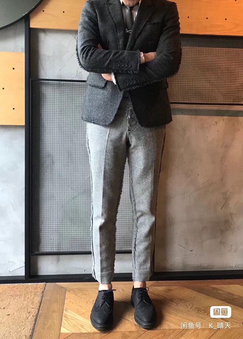 Thom Browne Thom Browne size1 Grey Western trousers Size 34S - 7 Thumbnail