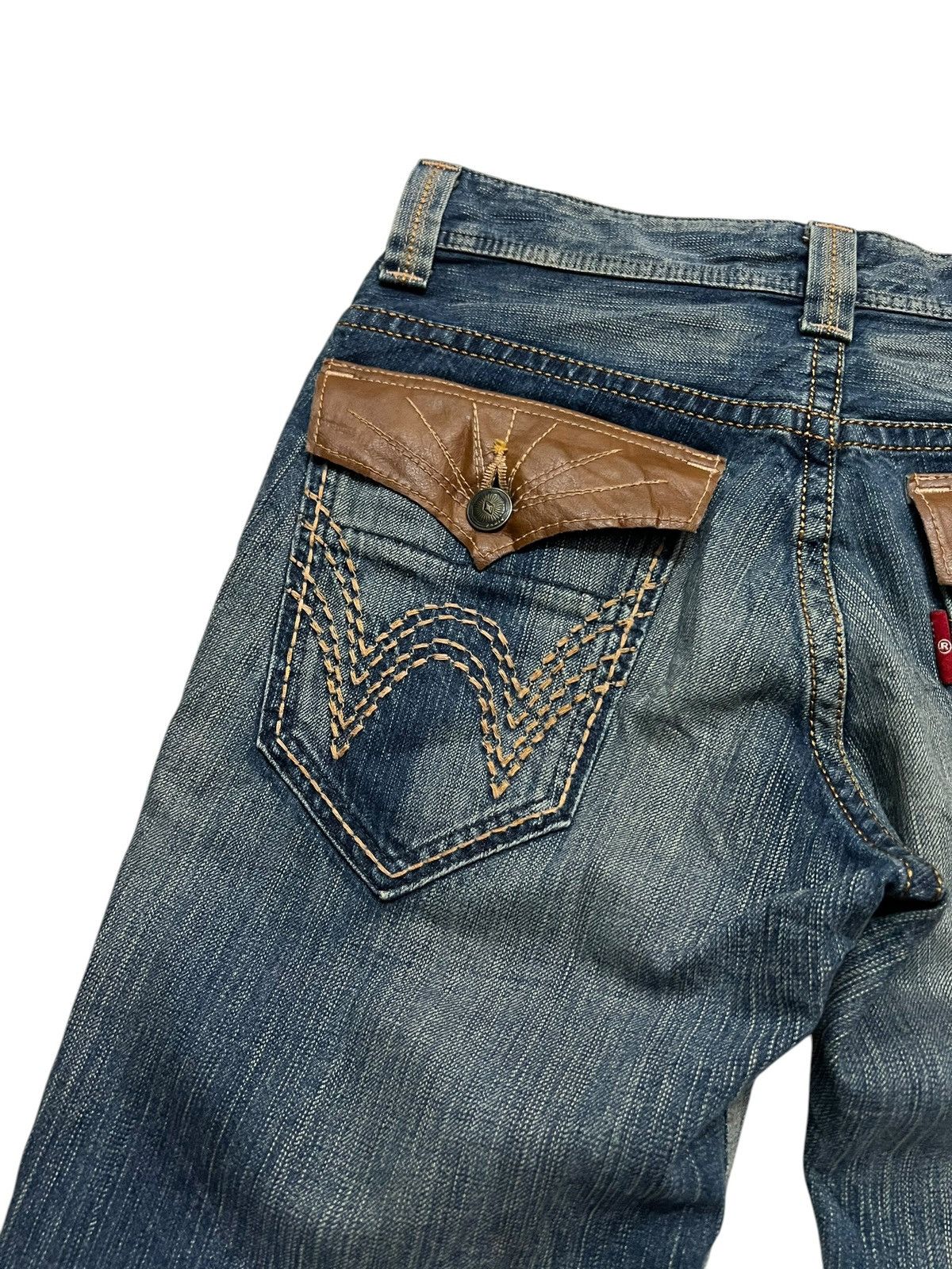 Edwin 💥Flare💥Vintage Edwin XV Mud Wash Clawmark Jean Very Rare Size US 32 / EU 48 - 14 Thumbnail