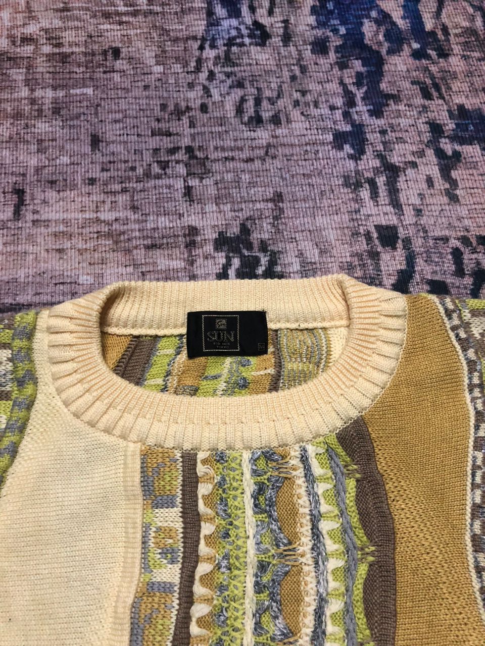 Japanese Brand Sun Men 3D Knitted Sweatshirt Inspired Coogi Design Size US M / EU 48-50 / 2 - 4 Thumbnail