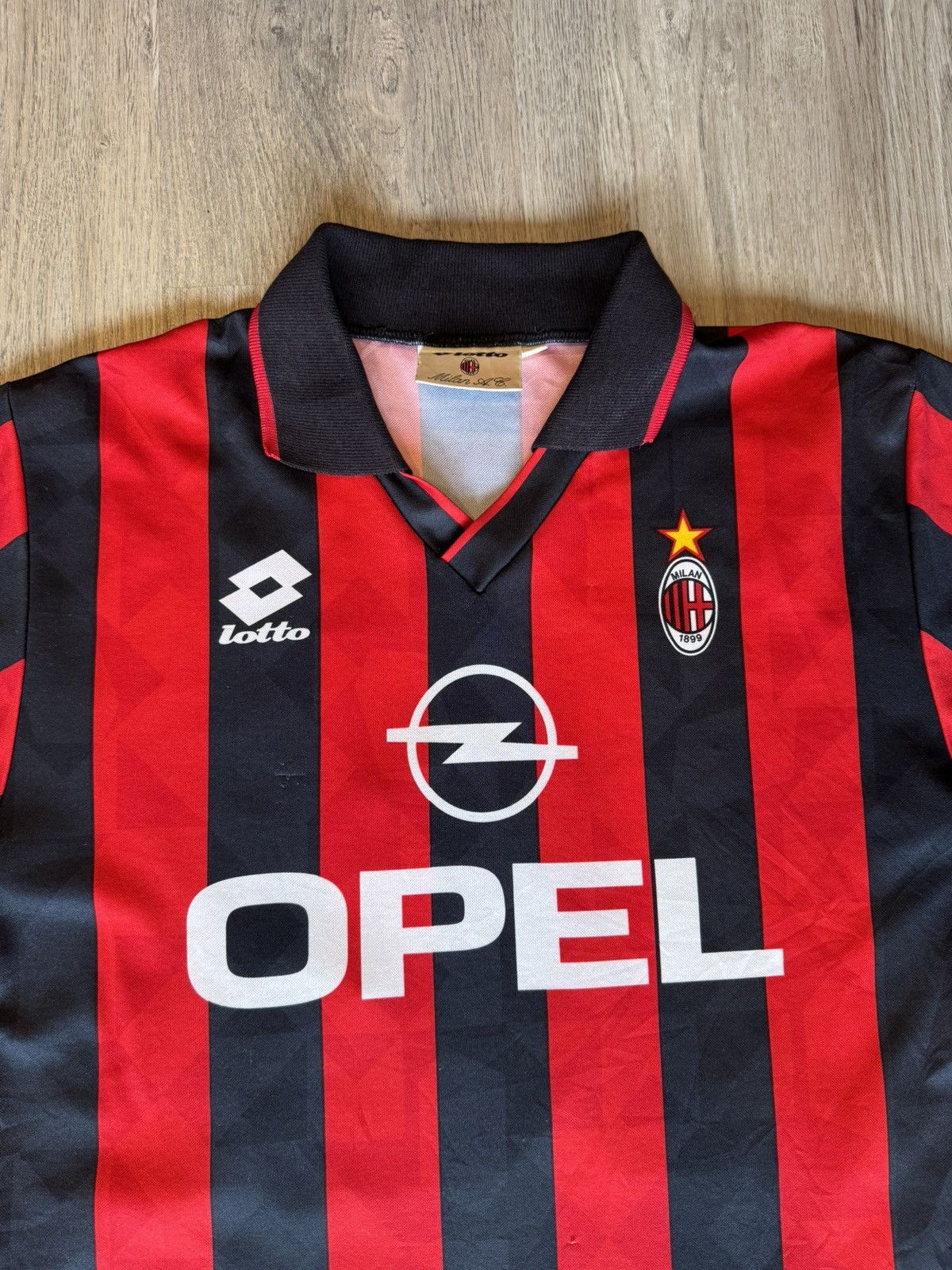 Lotto Sport AC MILAN 1995-1996 HOME JERSEY SHIRT Size US M / EU 48-50 / 2 - 2 Thumbnail