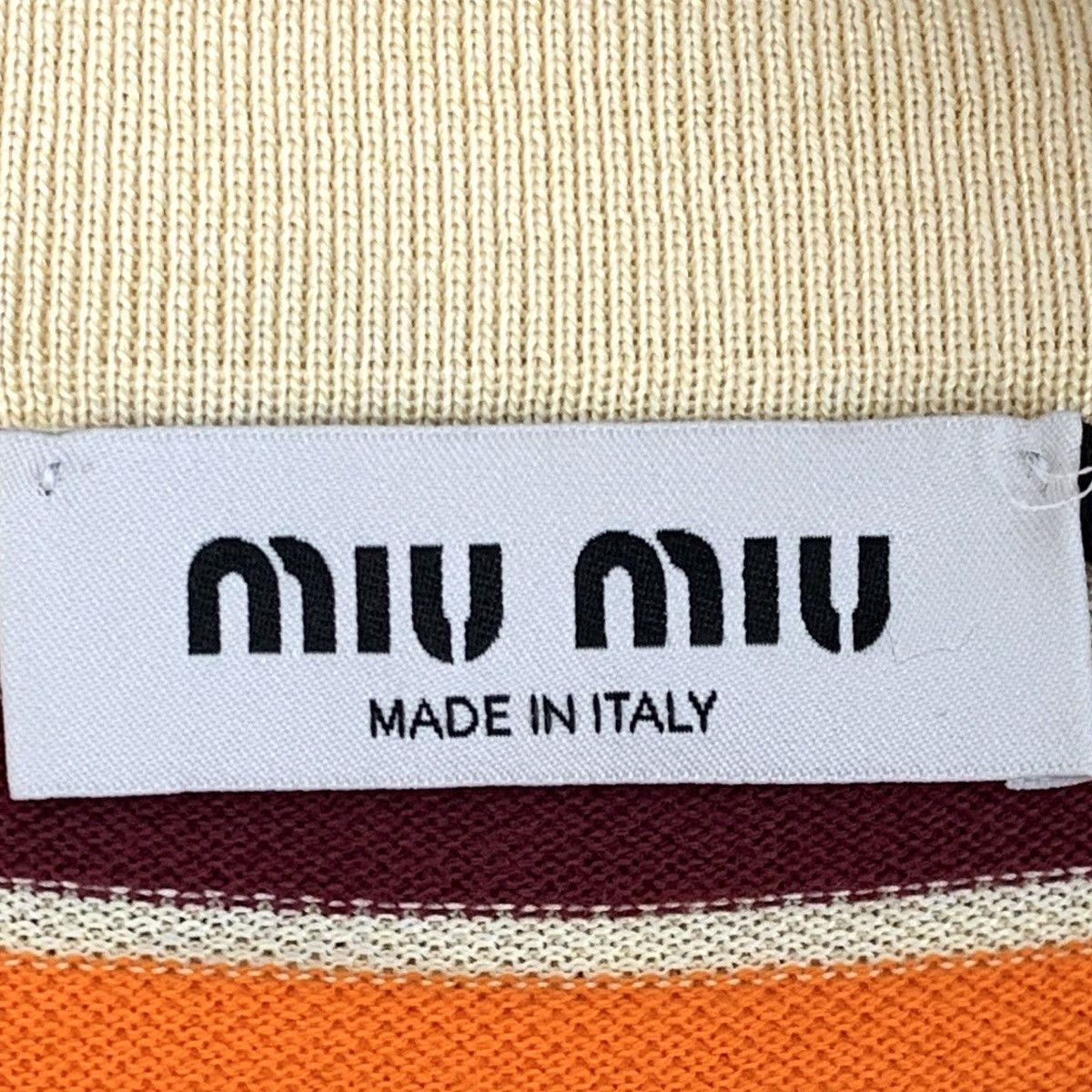 Miu Miu Miu Miu Striped Lapel Short Sleeve Knit Dress K26WX Size S / US 4 / IT 40 - 5 Thumbnail