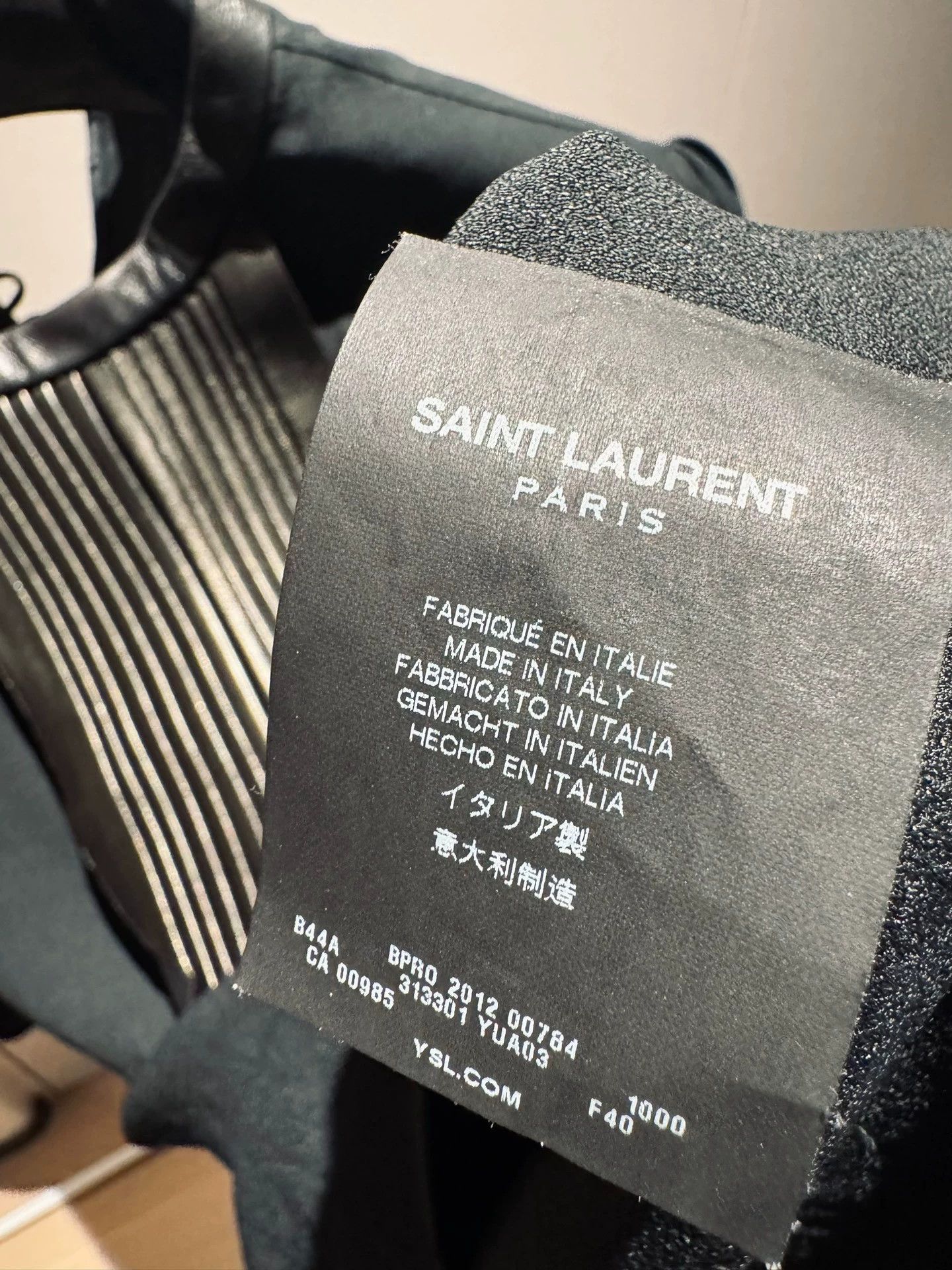 Saint Laurent Paris SLP Hedi Slimane 13SS Batwing Lambskin Panel Shirt 40 Size M / US 6-8 / IT 42-44 - 5 Thumbnail