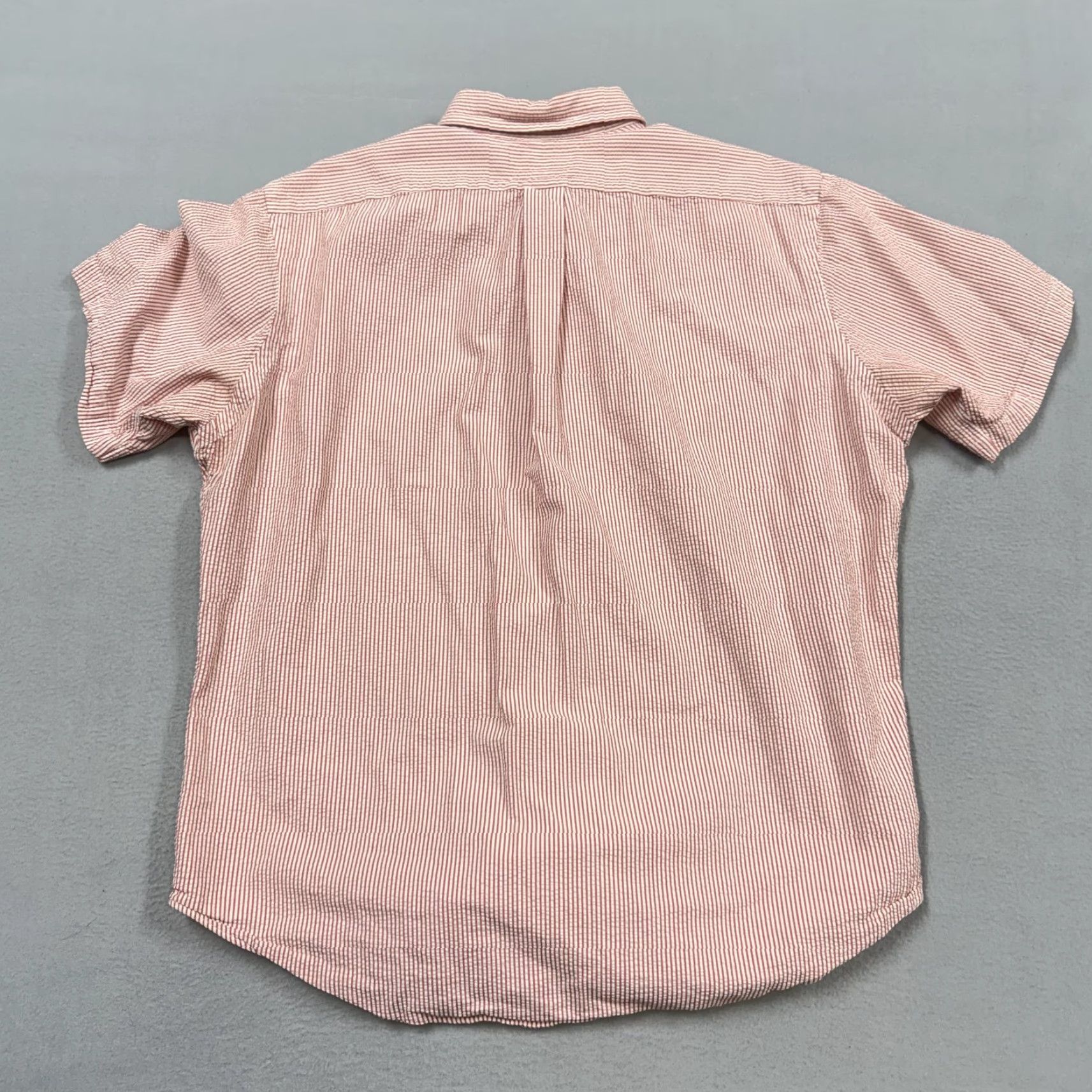 Ralph Lauren Ralph Lauren Shirt Mens XL Red Striped Seersucker Button-Down Pony Logo Button Up Casual Summer Vintage: No, Shirts? Size US XL / EU 56 / 4 - 5 Thumbnail