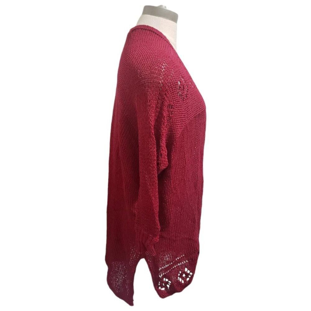 Designer CT1909 Wooden Ships Red open Long Sleeve Cardigan X/S Size XS / US 0-2 / IT 36-38 - 4 Thumbnail