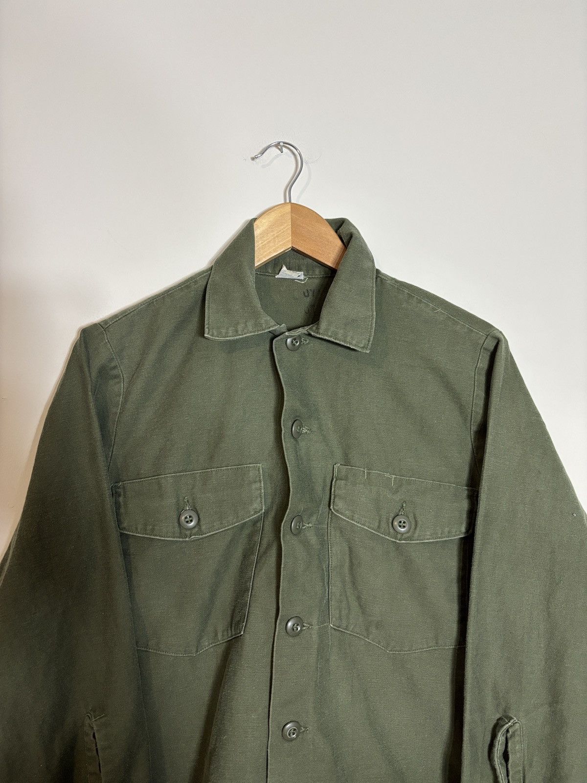 Vintage Vintage 60s/70s Vietnam US Military OG107 Fatigue Shirt Size US M / EU 48-50 / 2 - 2 Thumbnail