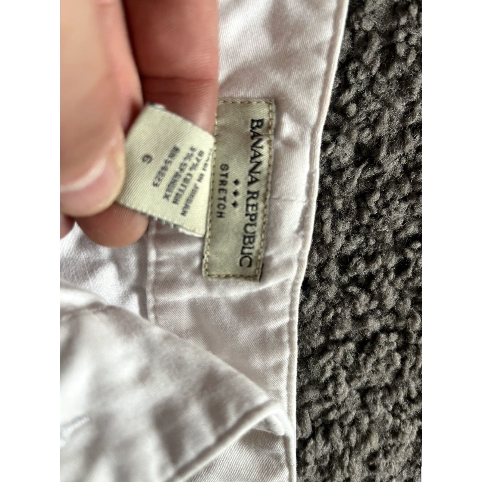 Banana Republic VINTAGE Banana Republic Shorts Women's White Cotton Blend Stretch Pockets Chino Size 6 Size 28" / US 6 / IT 42 - 3 Thumbnail