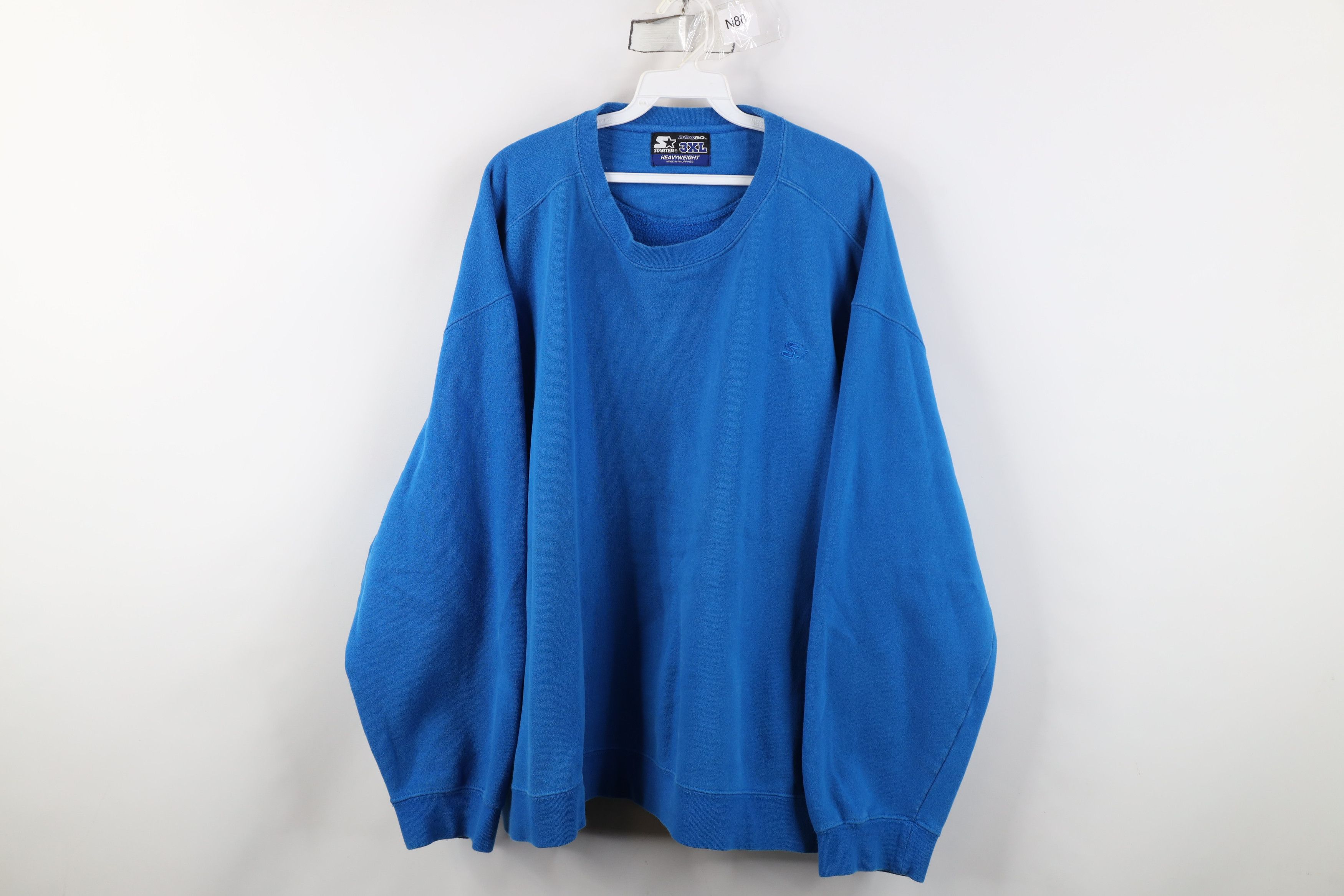 Starter Vintage 90s Starter Monochrome Heavyweight Sweatshirt Blue Size US XXL / EU 58 / 5 - 1 Thumbnail