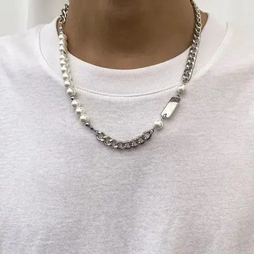 Jewelry × Vintage Pearl Necklace Chain y2k vintage style Size ONE SIZE - 1 Thumbnail