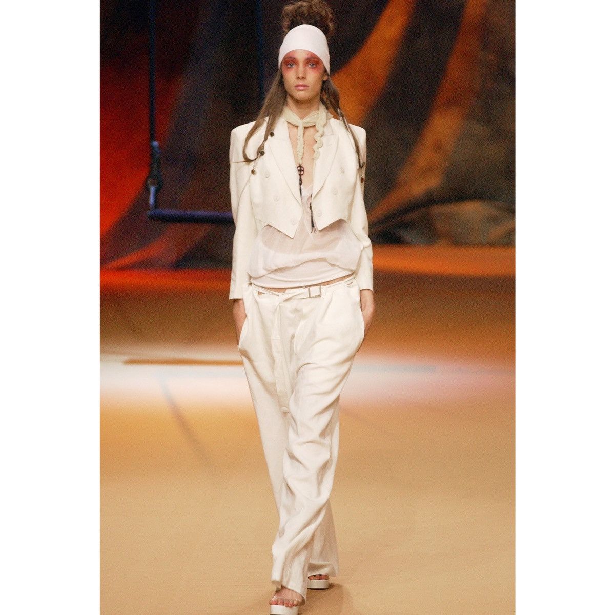 Jean Paul Gaultier Jean Paul Gaultier Spring/Summer 2003 Linen Rayon Trousers Size 25" / US 0 / IT 36 - 3 Thumbnail