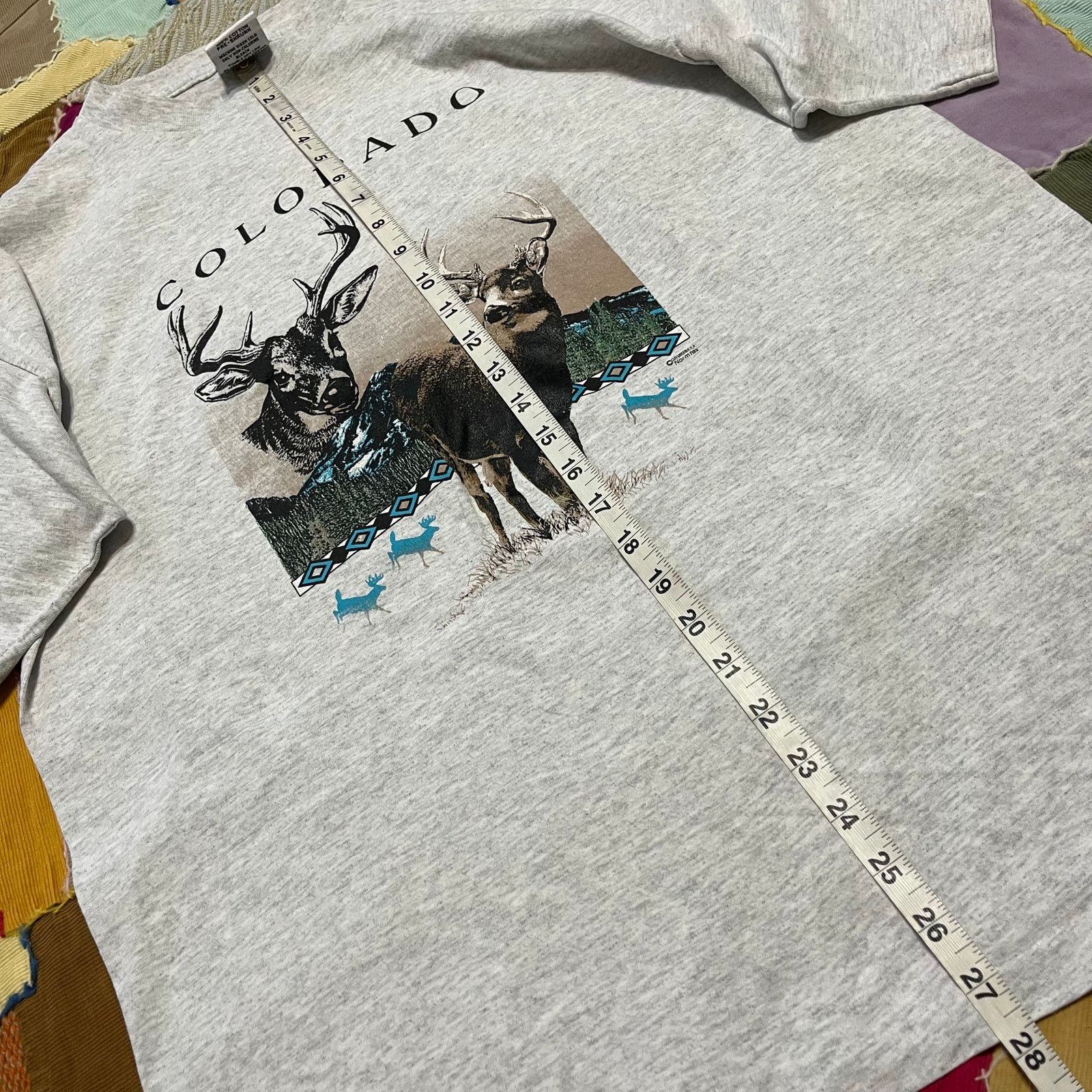 Other Vintage 90s Buck Nature Animal Graphic Grey Shirt Large / XL Size US XL / EU 56 / 4 - 4 Thumbnail