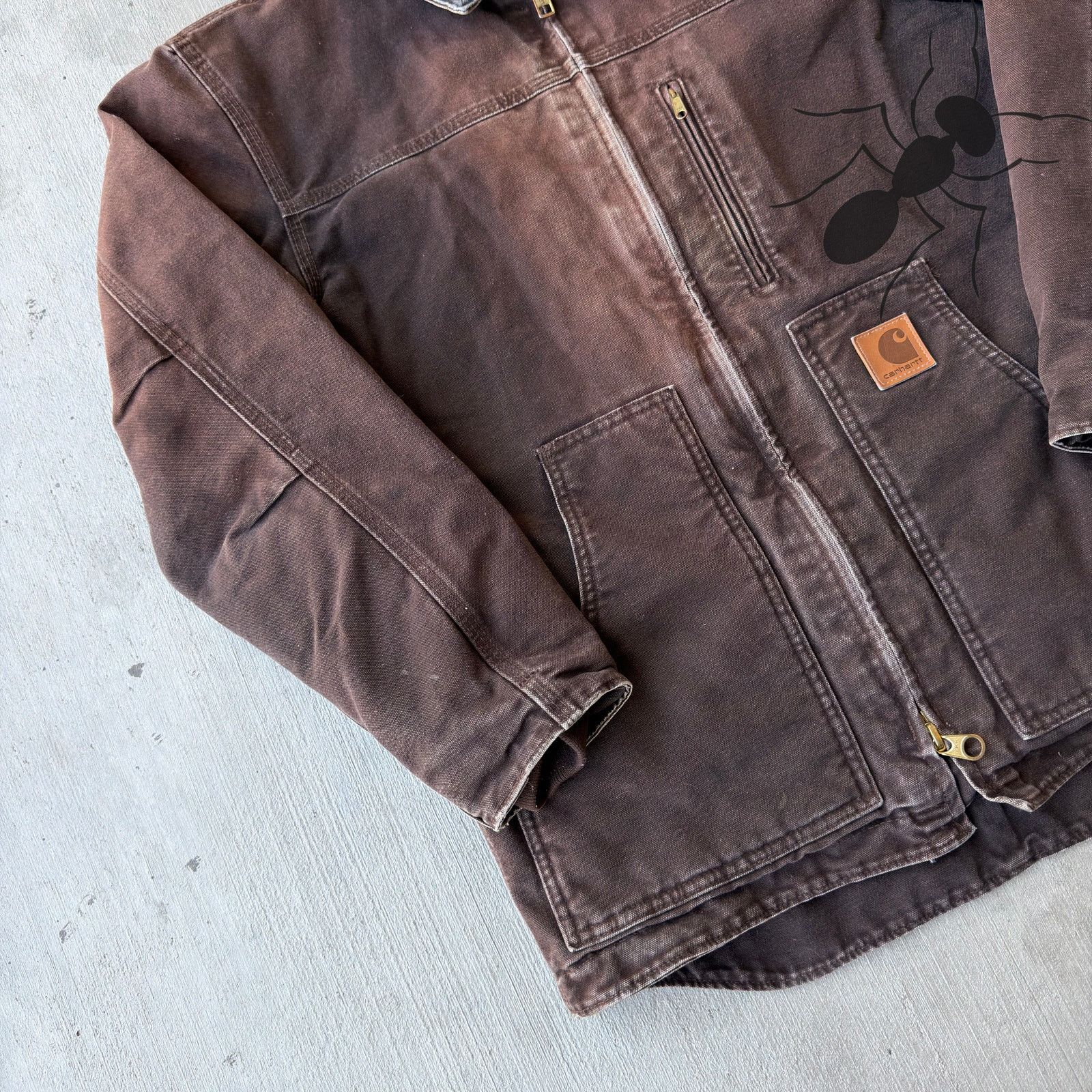 Carhartt × Vintage Carhartt C61 DKB brown chore work wear jacket Size US S / EU 44-46 / 1 - 2 Thumbnail