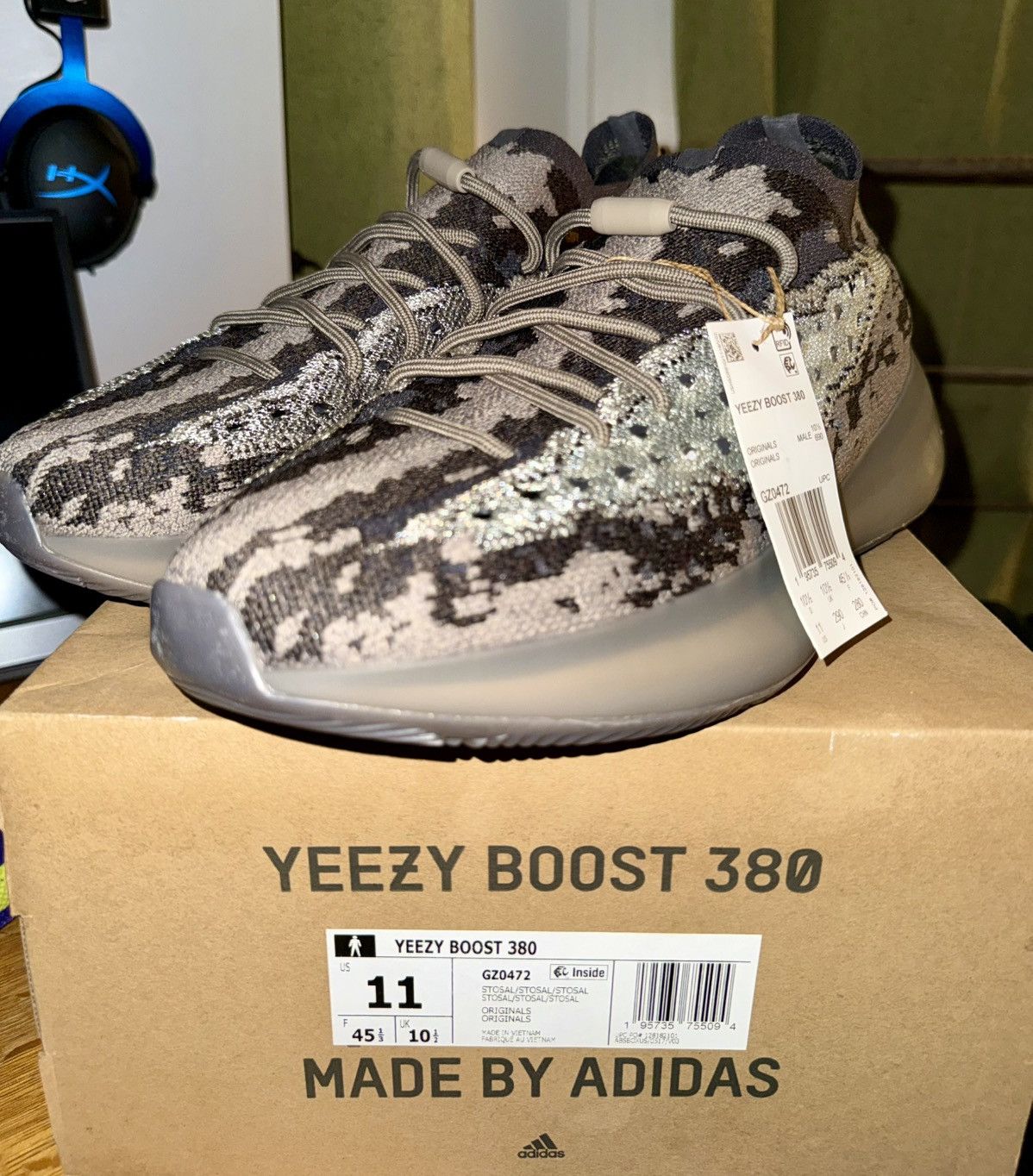 Adidas × Kanye West Adidas Yeezy Boost 380 Stone Salt - Size 11 / GZ0472 Size US 11 / EU 44 - 1 Thumbnail