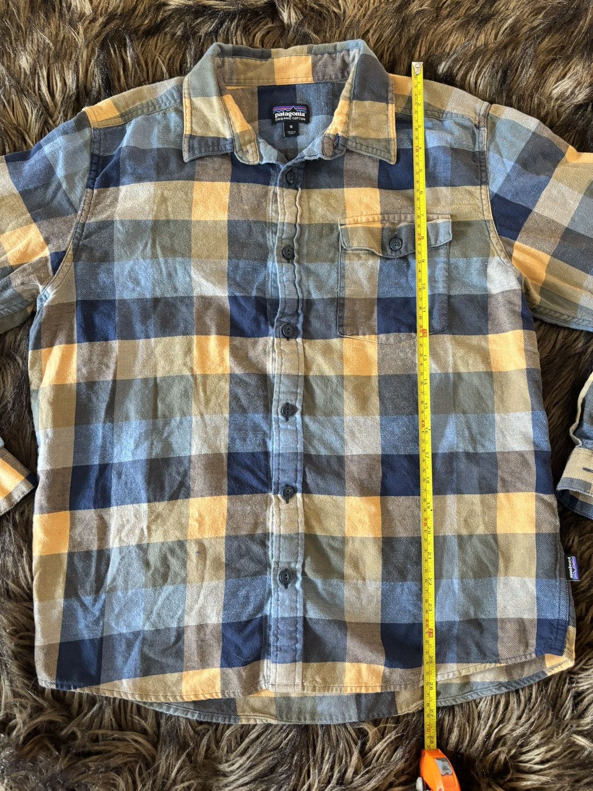 Patagonia Patagonia Organic Cotton Flannel Shirt Blue Yellow Plaid Size US M / EU 48-50 / 2 - 8 Thumbnail