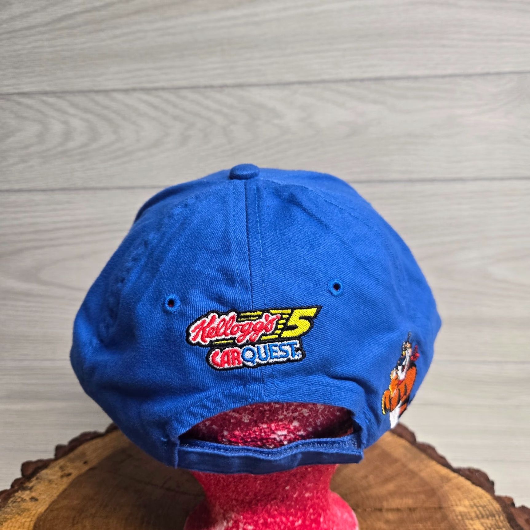 NASCAR Kellogs Racing Nascar Hat Cap Blue Adult Adjustable Strap-back Tiger Logo Carquest #5 2008 Kelloggs Racing Shirt Size ONE SIZE - 3 Thumbnail