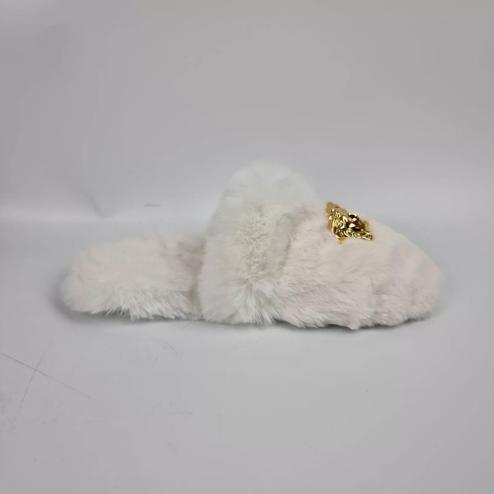 Versace Versace White Medusa Fur Slippers New Size US 6 / EU 39 - 9 Thumbnail