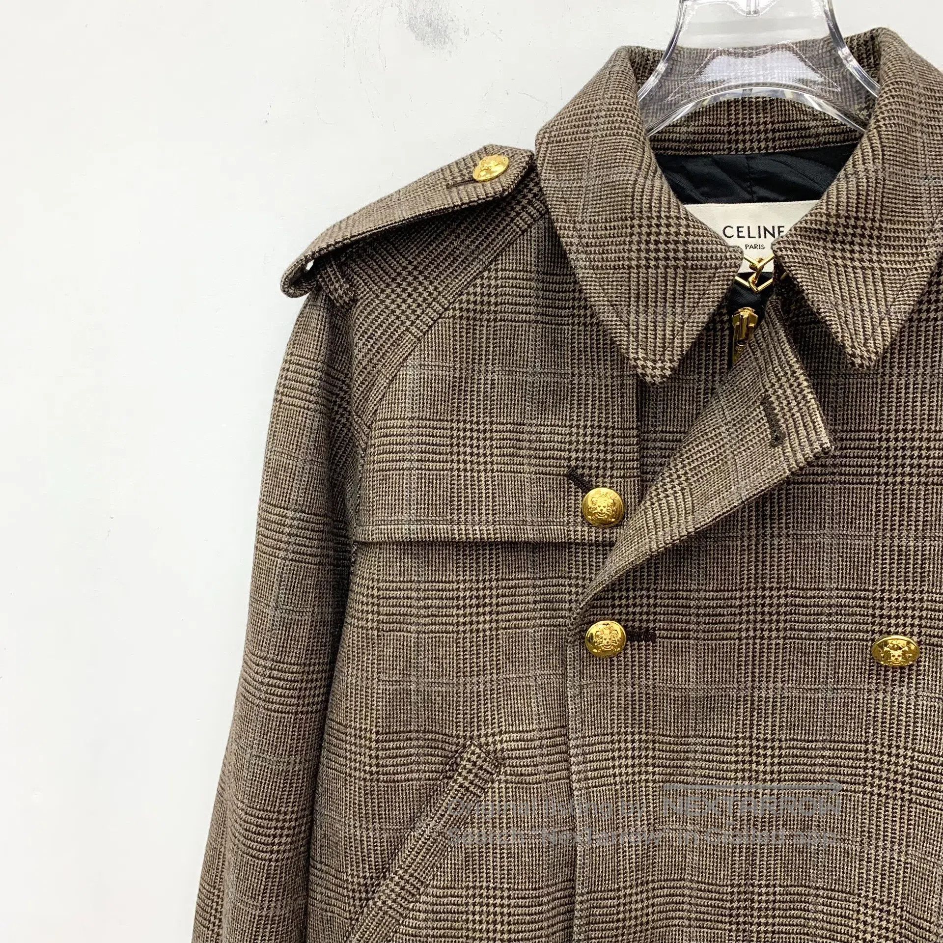 Celine CELINE Caramel Goat Hair Lapel Double Breasted Long Sleeve Size XS / US 0-2 / IT 36-38 - 3 Thumbnail