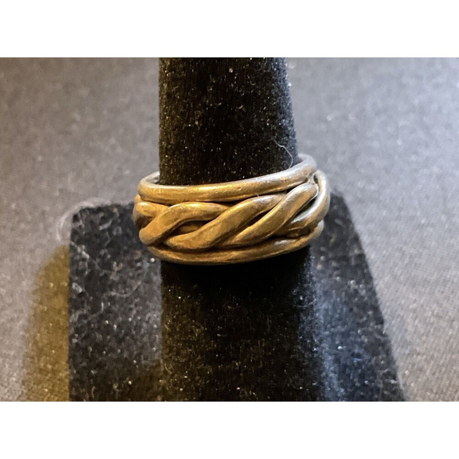 Other Tested 925 Sterling Silver Rope Band Ring Size 5 Size ONE SIZE - 2 Thumbnail
