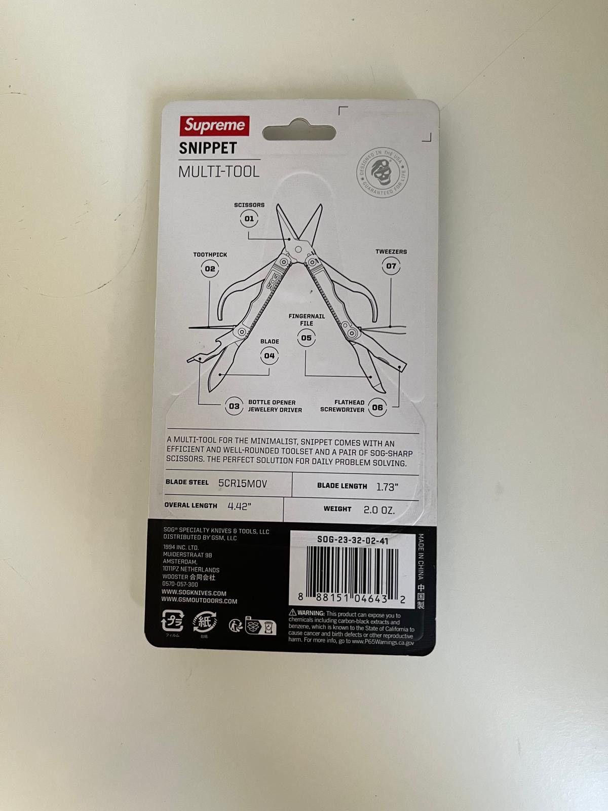 Supreme Supreme SOG Snippet Multi Tool Size ONE SIZE - 3 Thumbnail