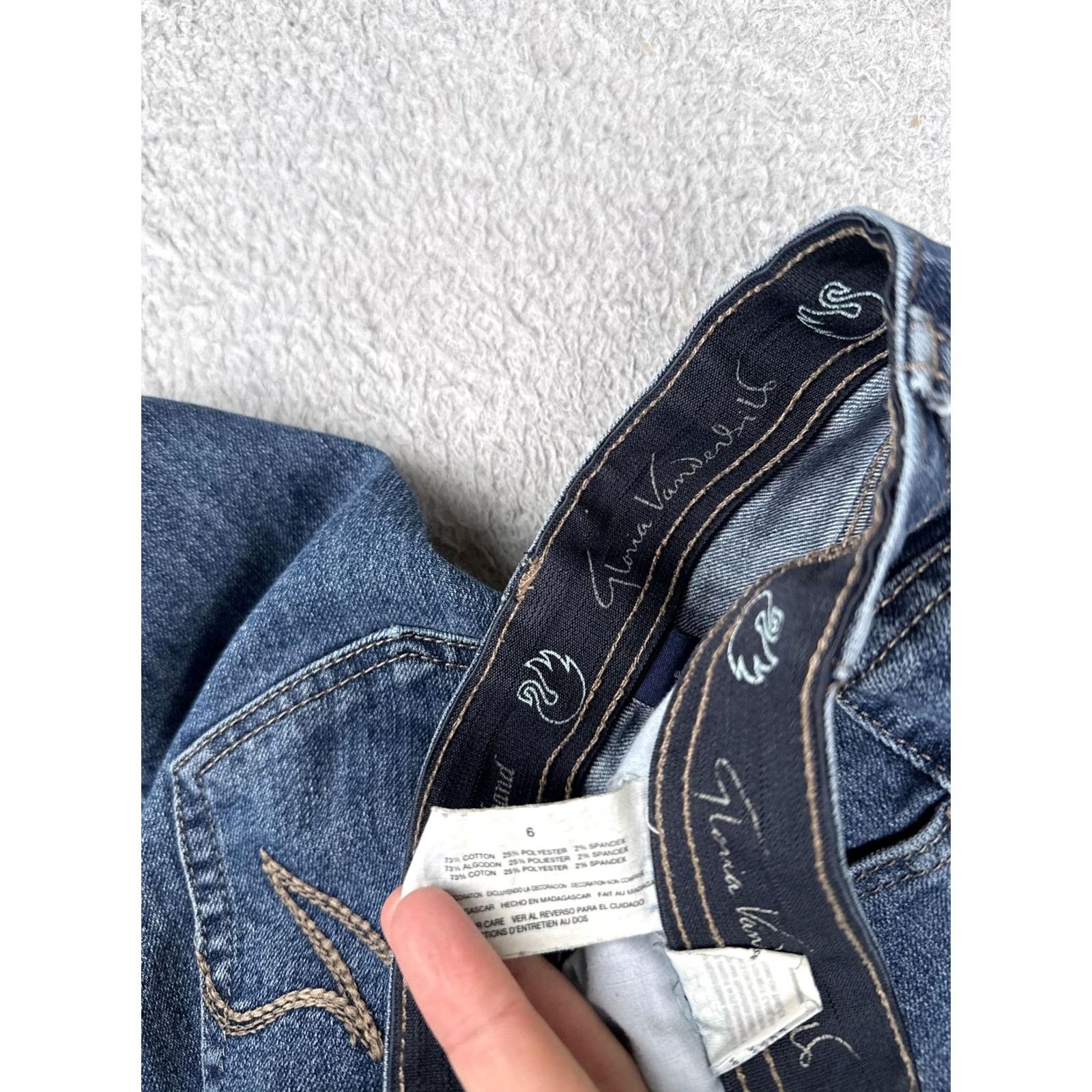 Gloria Vanderbilt VINTAGE Gloria Vanderbilt Capri Jeans Womens 6 Blue Wash Mid Rise Stretch Denim 29x20 Size 28" / US 6 / IT 42 - 7 Thumbnail