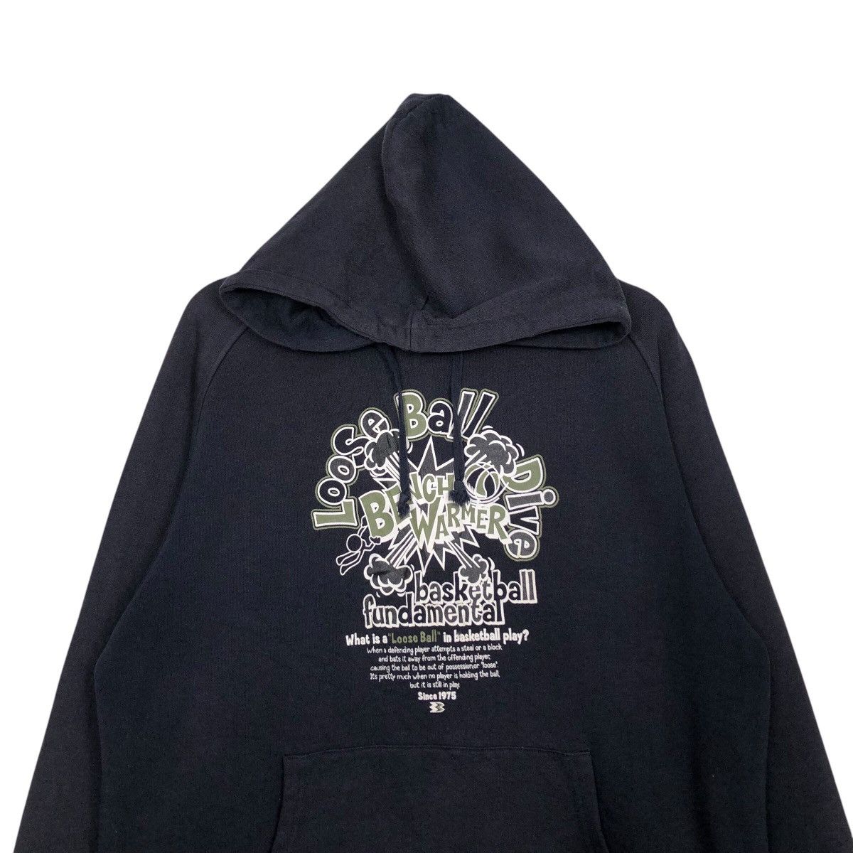 Japanese Brand 📌Vintage Hoodie Pull Over Bench Warmer Basket Ball Big Logo Size US M / EU 48-50 / 2 - 4 Thumbnail