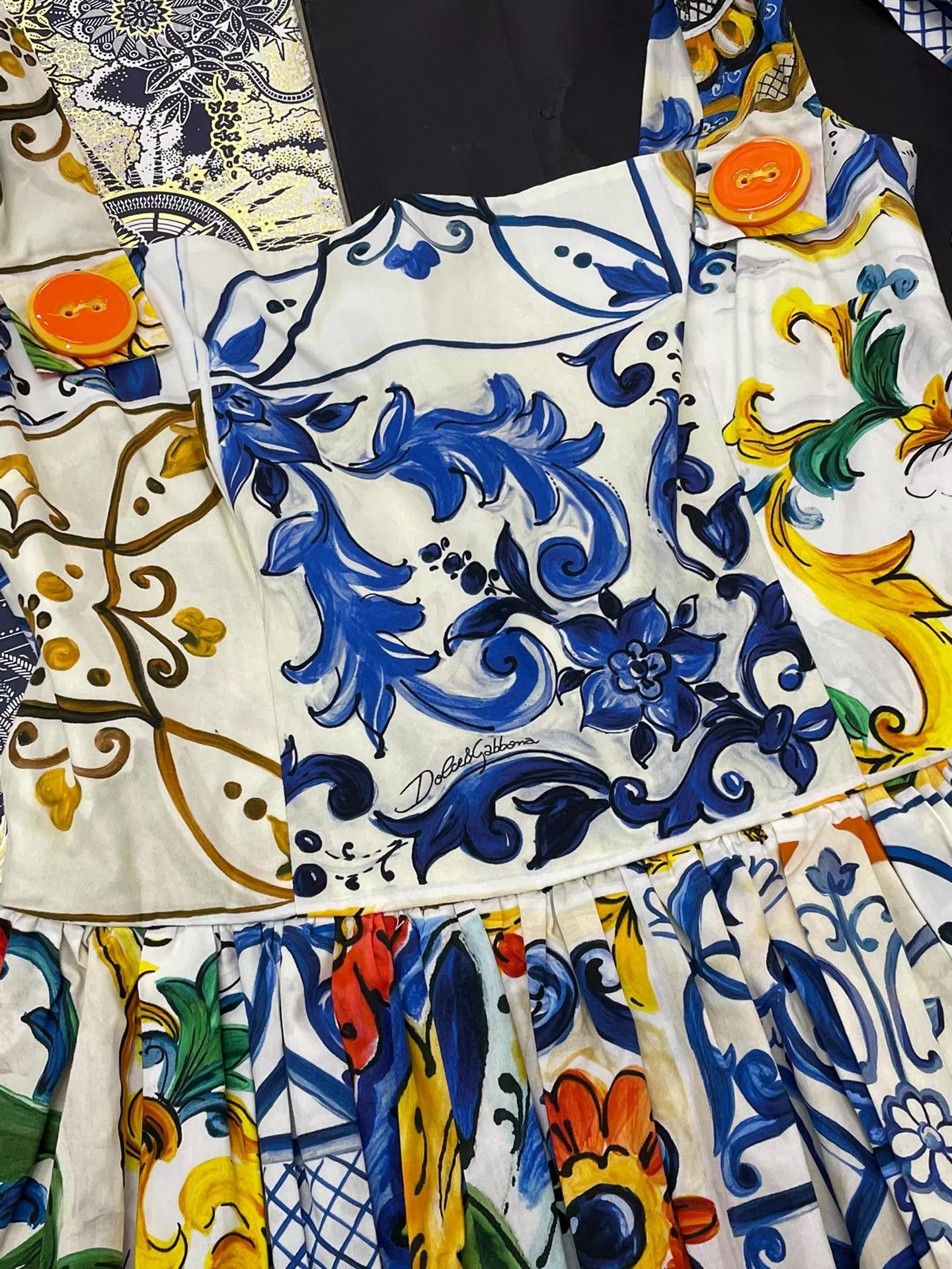 Dolce & Gabbana Dolce&Gabbana Colorful Print Cami Dress 42 Size M / US 6-8 / IT 42-44 - 2 Thumbnail