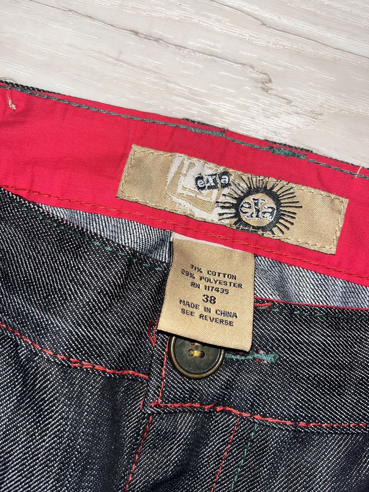 JNCO y2k hip hop embroidered exa jean shorts Size US 38 / EU 54 - 4 Thumbnail