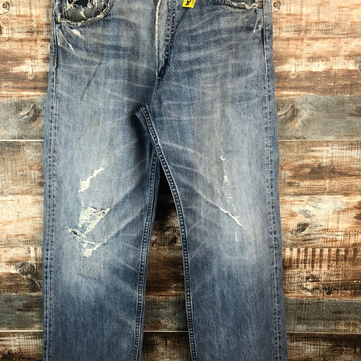 Levi's Levis Blue Distressed ripped Denim Pants #A2119 Size US 32 / EU 48 - 10 Thumbnail