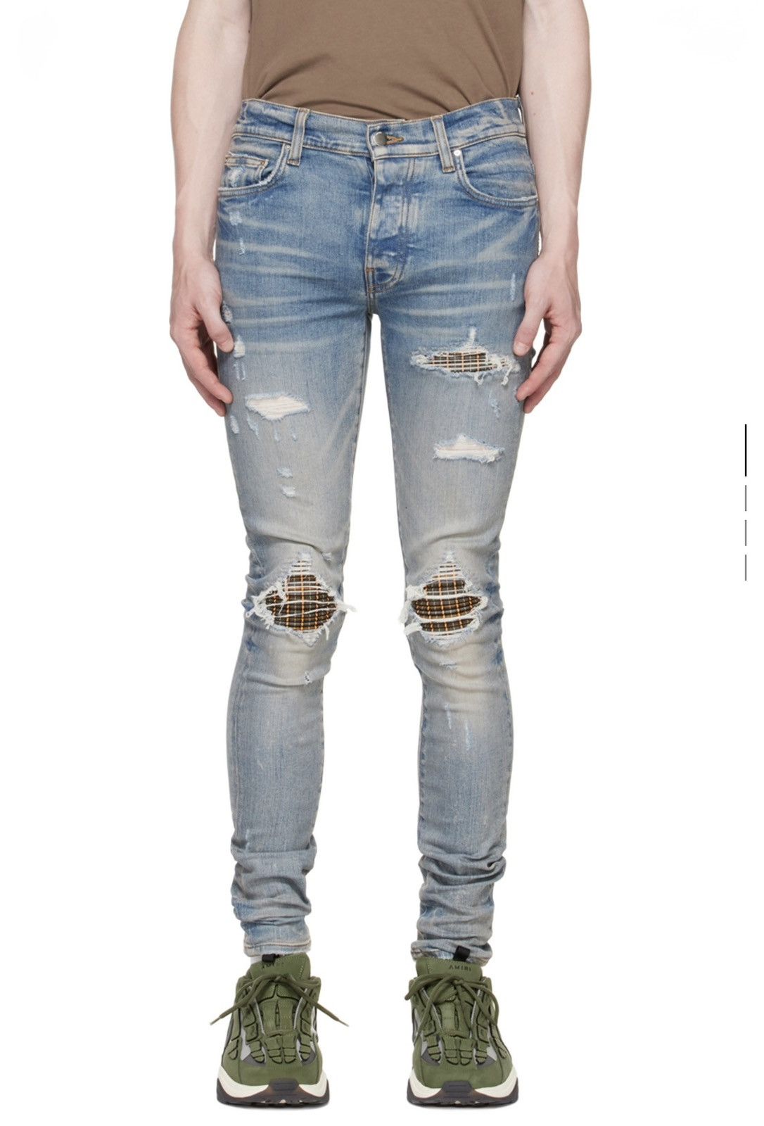 AMIRI Indigo MX1 Neon Plaid Jeans