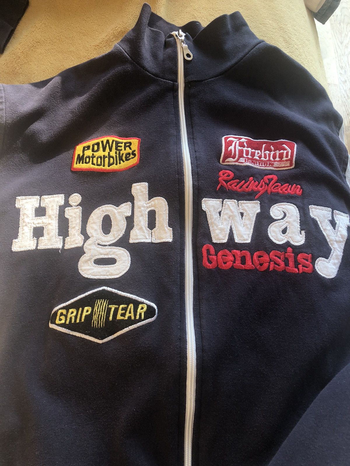 Other × Vintage HIGHWAY GENESIS MOTORBIKES VINTAGE AMERICAN ZIP SWEATSHIRT Size US L / EU 52-54 / 3 - 3 Thumbnail
