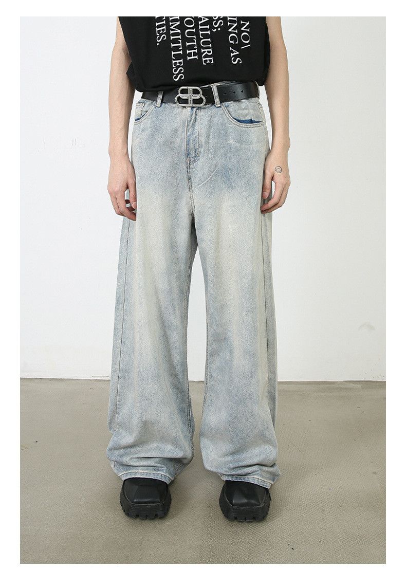 Japanese Brand American retro washed men's loose casual straight leg jeans Size US 32 / EU 48 - 1 Thumbnail