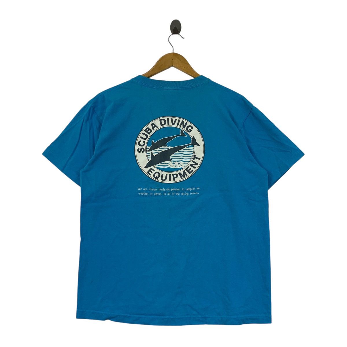 Vintage Vintage SAS SCUBA DIVING EQUIPMENT Tee Shirt Top Size L / US 10 / IT 46 - 4 Thumbnail