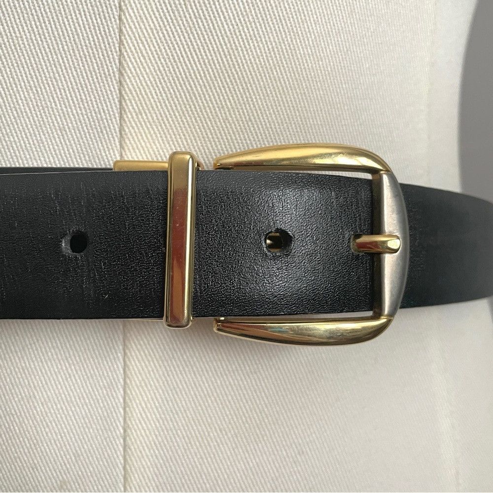 Vintage Vintage Black / Brown Reversible Dress Belt - 34” / 85cm Size 34 - 3 Thumbnail