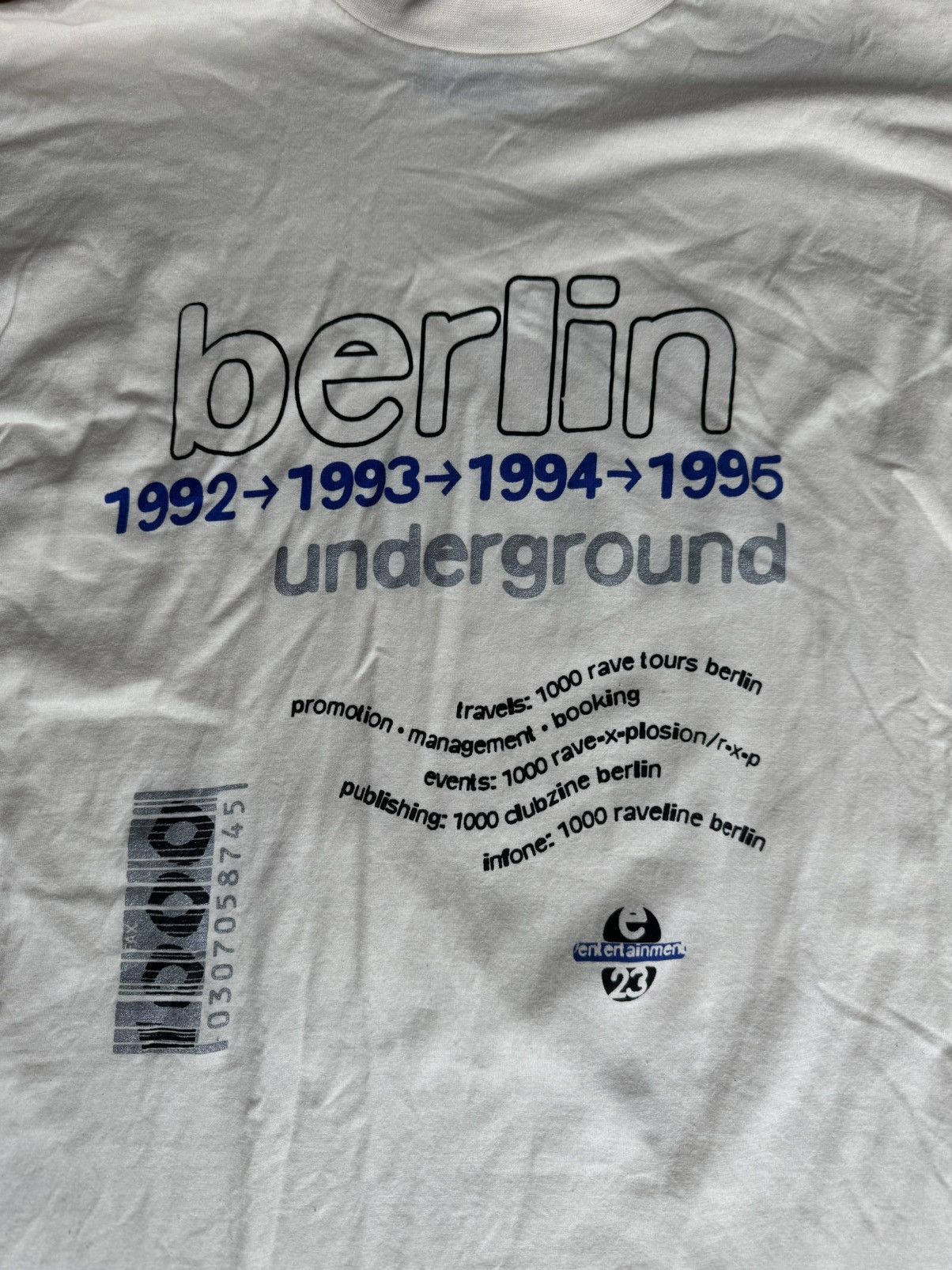 Vintage VTG 1995 PASH Berlin Underground Techno Longsleeve 1000 Size US L / EU 52-54 / 3 - 5 Thumbnail