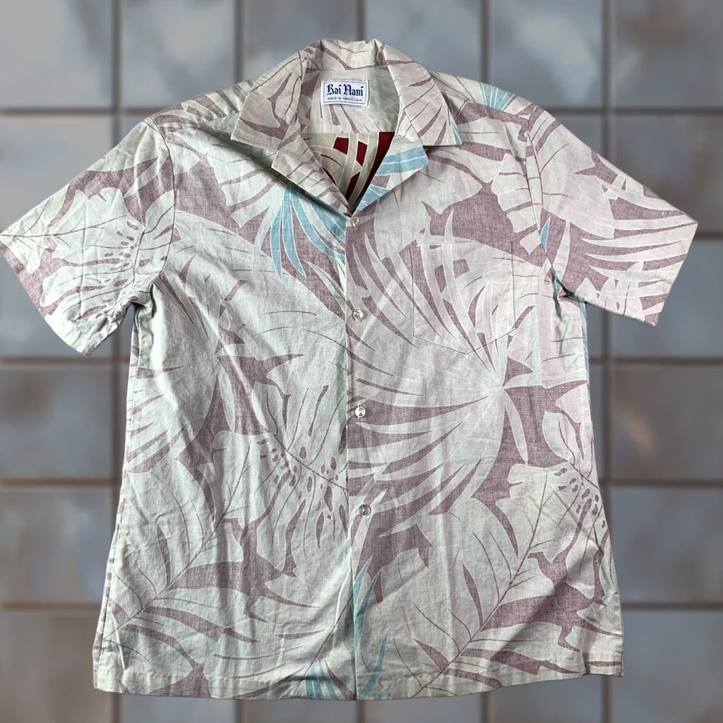 Vintage VINTAGE Rai Nani Hawaiian Shirt XL Red Floral Reverse Print Button-Up Mens XL Short Sleeve Cotton Blend Classic Size US XL / EU 56 / 4 - 1 Thumbnail