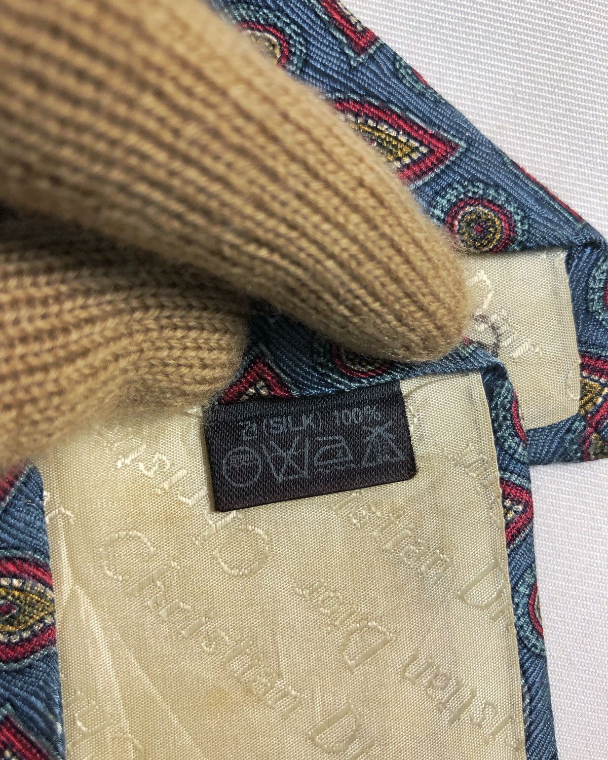 Christian Dior Monsieur Rare Vintage Christian Dior Monsieur Paisley Silk Tie Size ONE SIZE - 8 Thumbnail