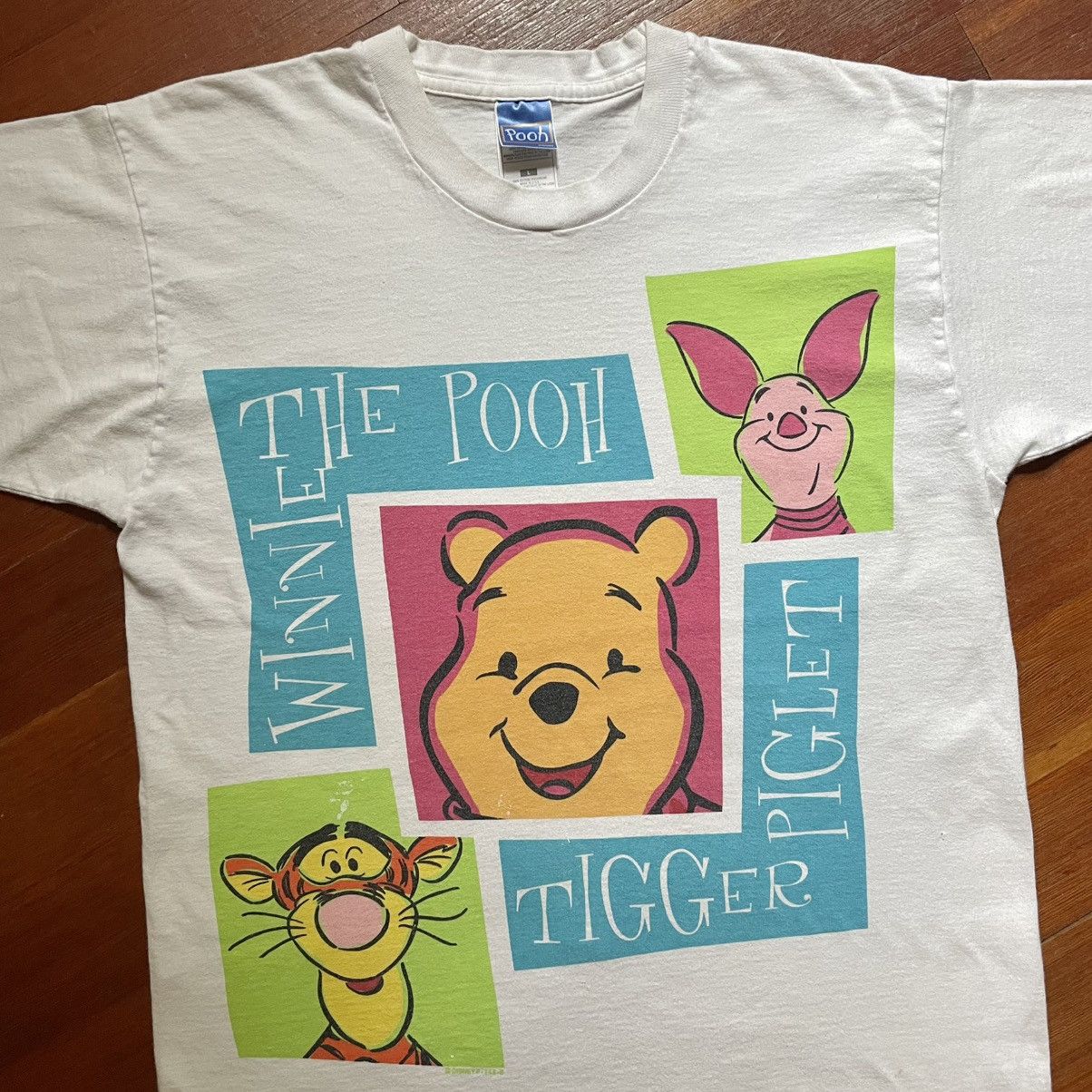 Disney Vintage 90s Winnie The Pooh Single Stitch T-shirt Size US L / EU 52-54 / 3 - 2 Thumbnail