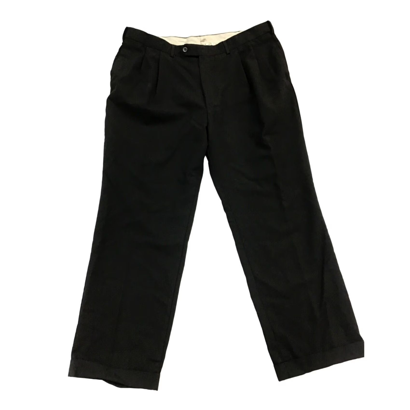 Oscar De La Renta Oscar De La Renta Wool Pants Mens 40x39 Black Dress Pants Wool Stretchy Formal Pants Mens Women? Size US 40 / EU 56 - 2 Thumbnail