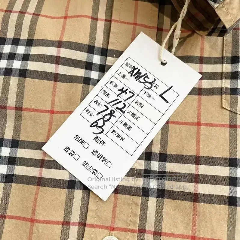 Burberry Burberry Multicolor Cotton Long Sleeve Shirt. Size L / US 10 / IT 46 - 6 Thumbnail