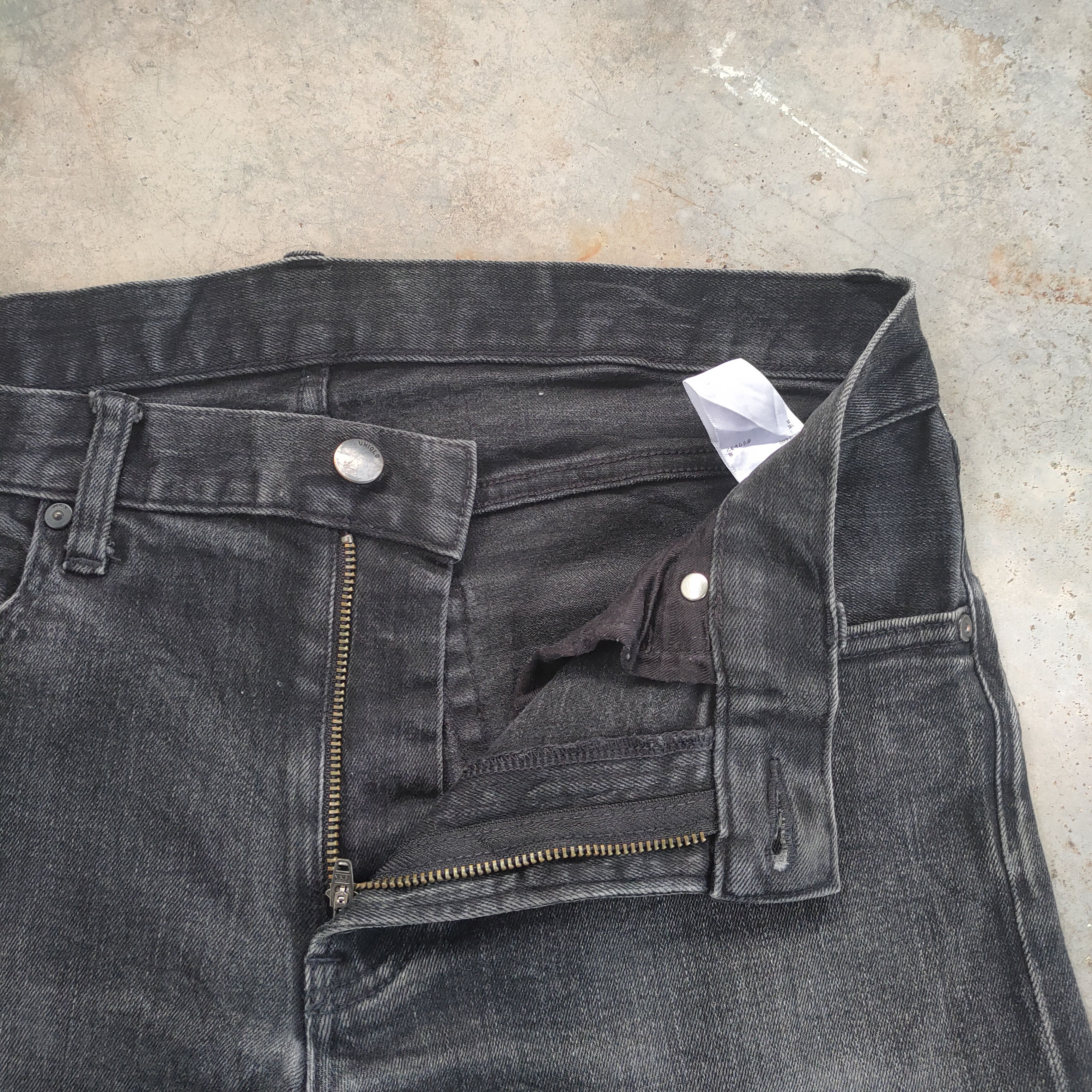 Japanese Brand W32 VINTAGE JAPANESE SELVEGE SKINNY FADED BLACK DENIM PANTS Size US 32 / EU 48 - 7 Thumbnail