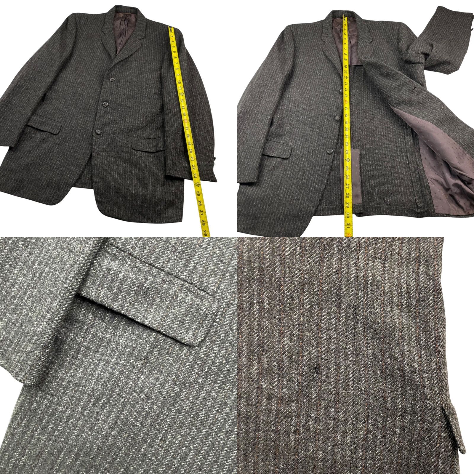 Vintage VTG Middishade Men's Tweed Blazer/Jacket Brown Stripe 3-Button Wool 42S Short Blazer Mens Size 42R - 9 Thumbnail
