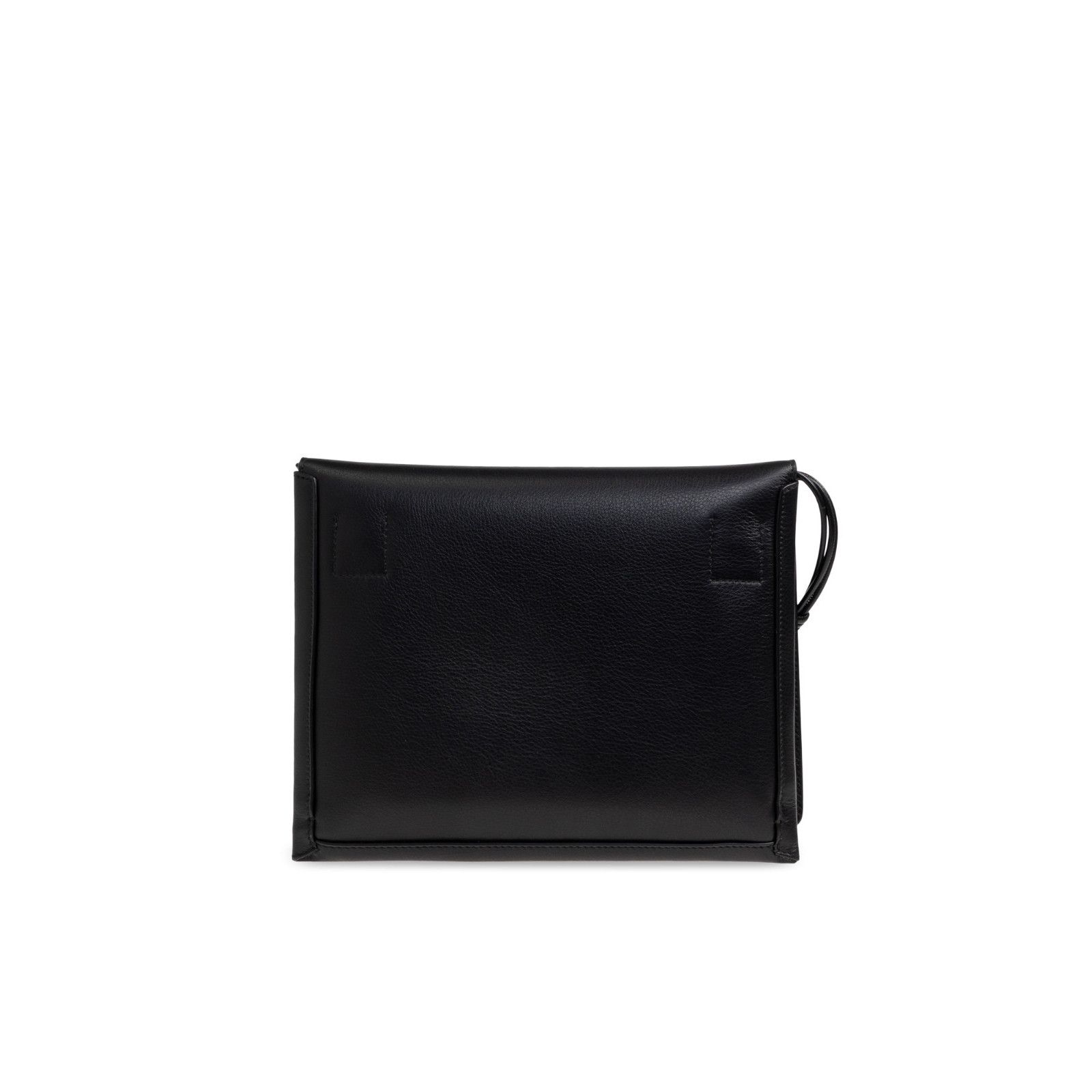 Jil Sander JIL SANDER Tangle Flat Medium Black Leather Shoulder Bag New Size ONE SIZE - 2 Thumbnail