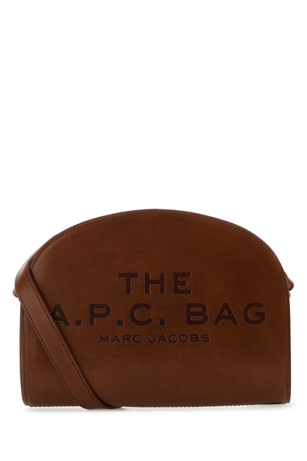 A.P.C. Brown Leather A.P.C. X Marc Jacobs Demi Lune Crossbody Bag Size ONE SIZE - 1 Thumbnail