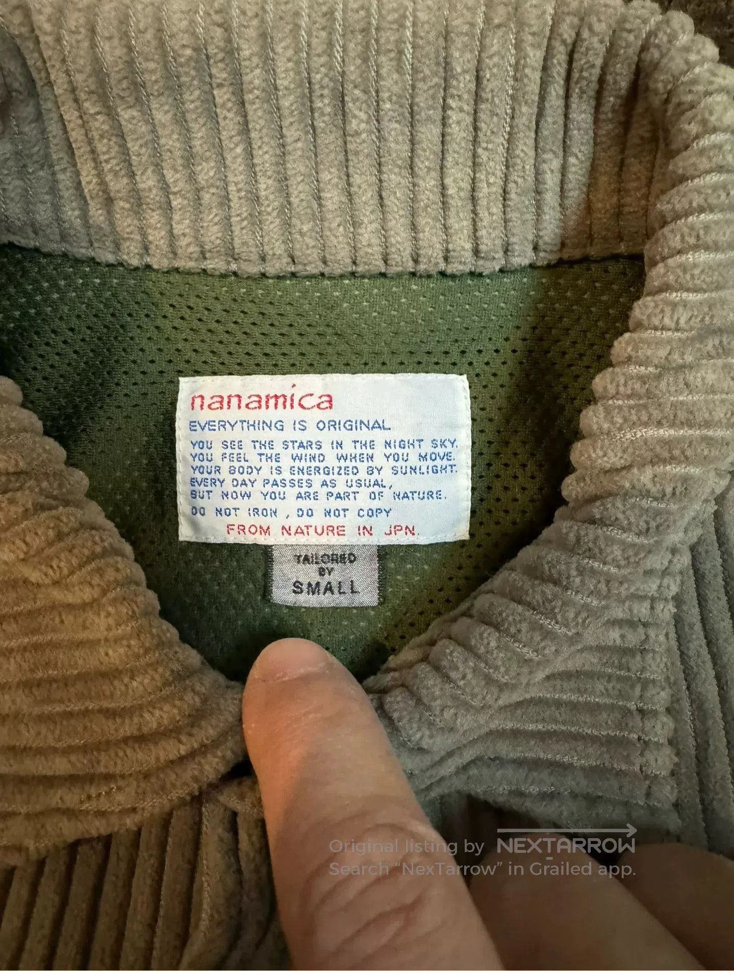 Nanamica nanamican Washed Corduroy Shirt Jacket. Size US S / EU 44-46 / 1 - 2 Thumbnail