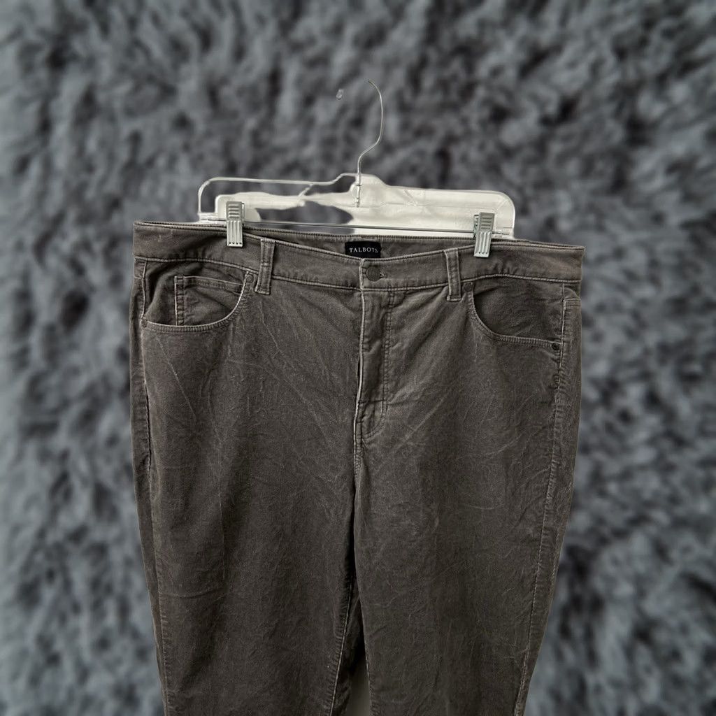 Talbots Talbots Corduroy Straight Leg Pants Womens Size 16W 40 in Gray Stretch Trousers Dress Pants Workwear Casual Size 38" / US 16 / IT 52 - 1 Thumbnail