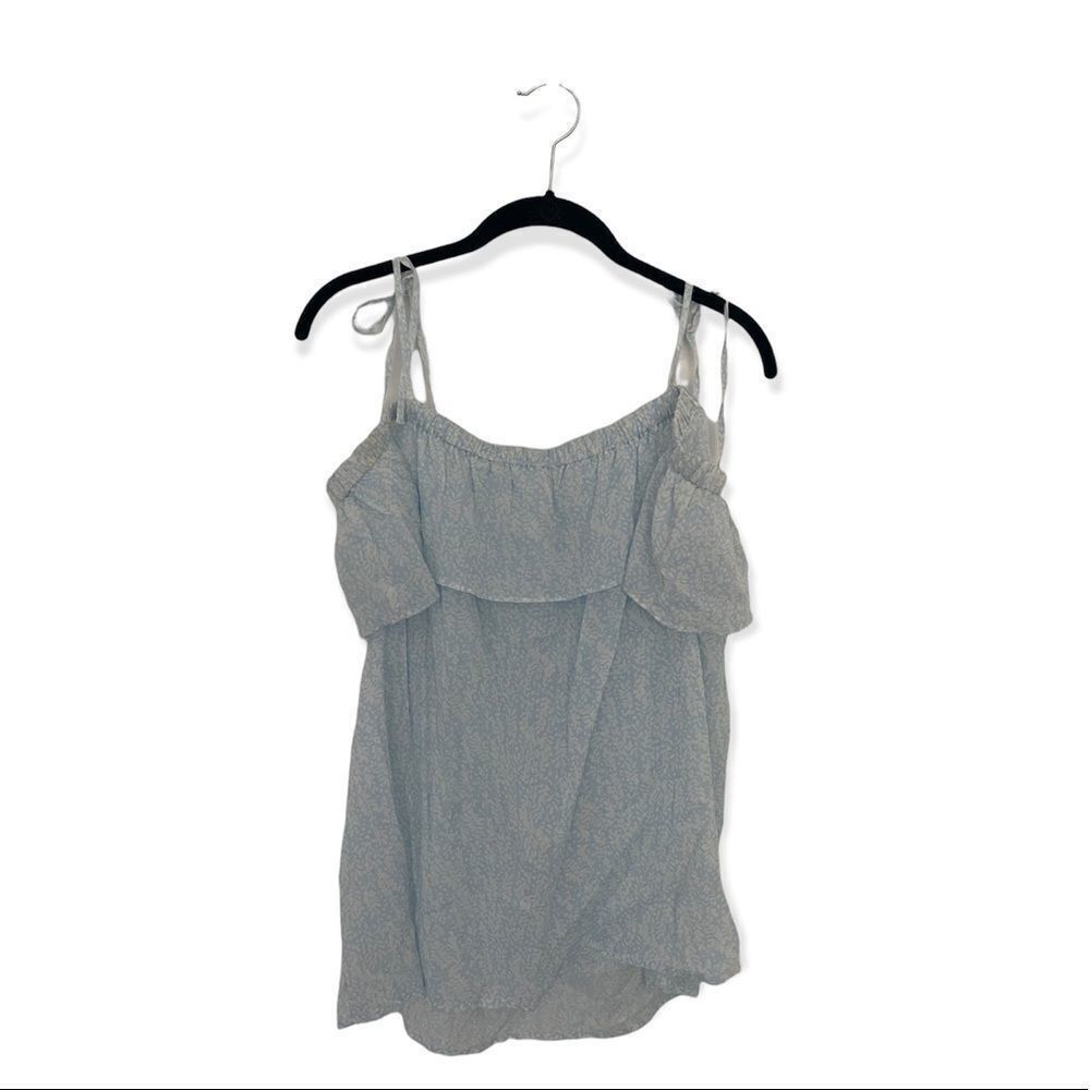 Vince Camuto Two by Vince Camuto Light Blue Off-Shoulder Top – Tie Straps Size L / US 10 / IT 46 - 1 Thumbnail