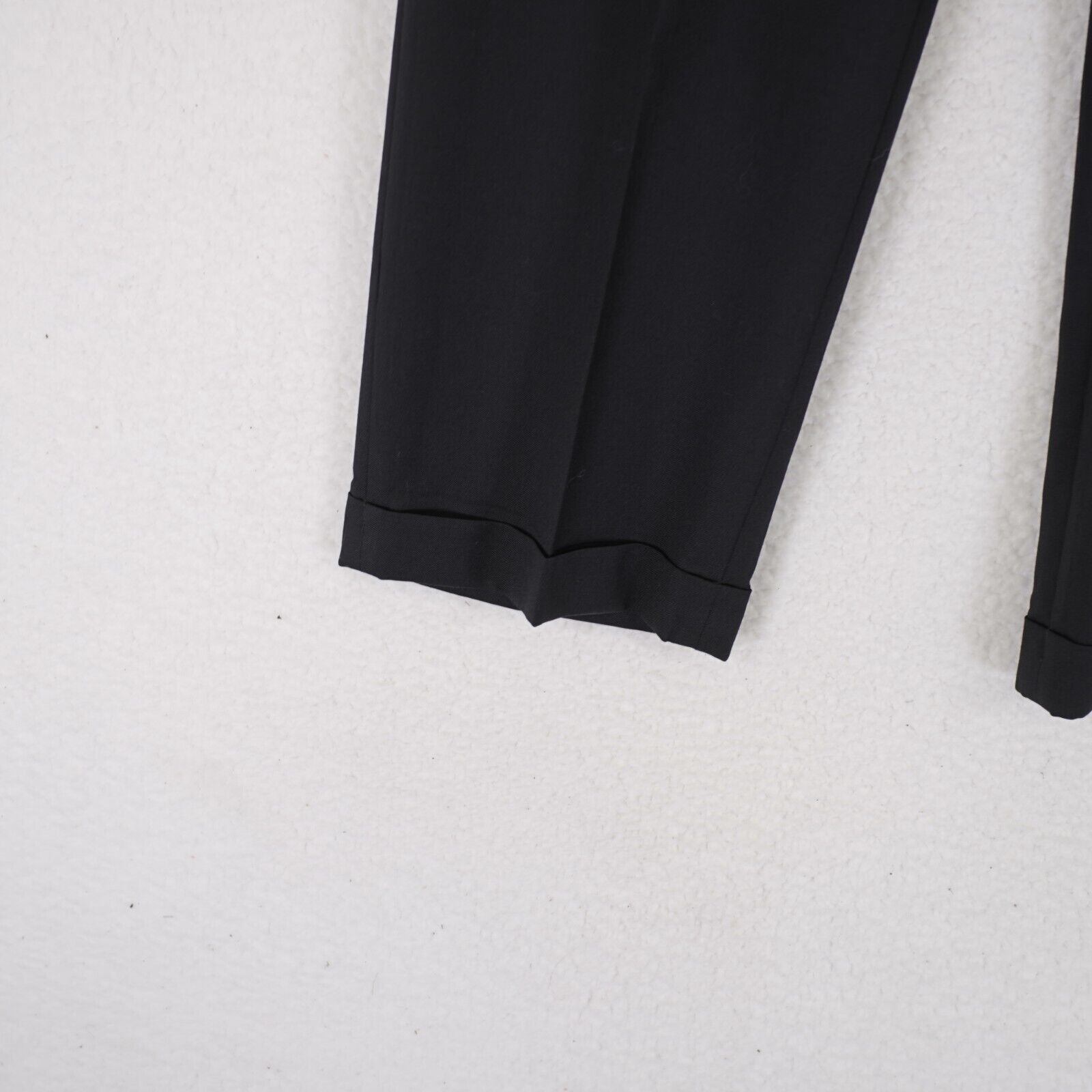 Nautica Nautica Wool Pleated Cuffed Black High Rise 38/30 Dress Pant Size 38R - 2 Thumbnail