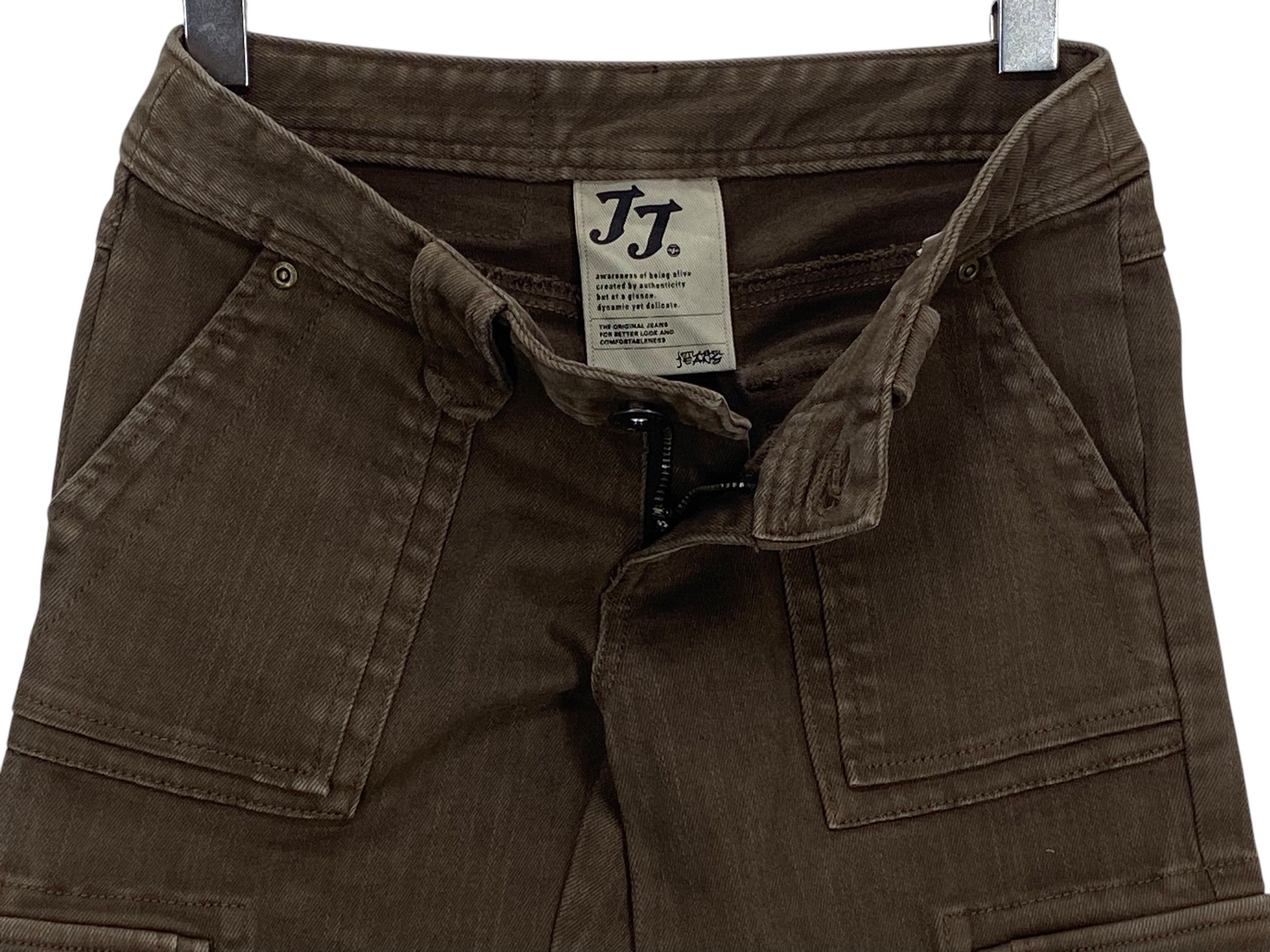 Japanese Brand Jet Label Cargo Flare Jeans Size 23" - 4 Thumbnail