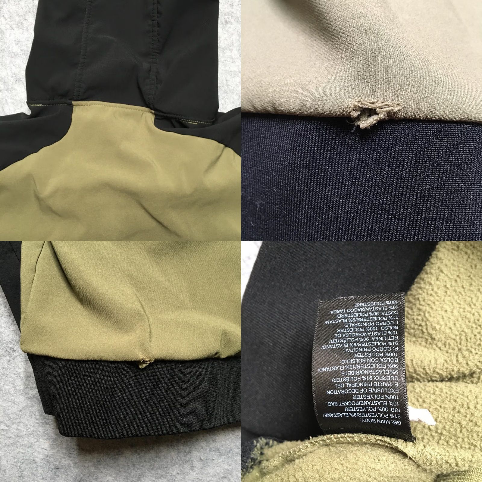 The North Face The North Face Hoodie Mens S OD Green Black Fleece Pullover Tekno Fresh Hooded Pockets Zip Size US S / EU 44-46 / 1 - 8 Thumbnail