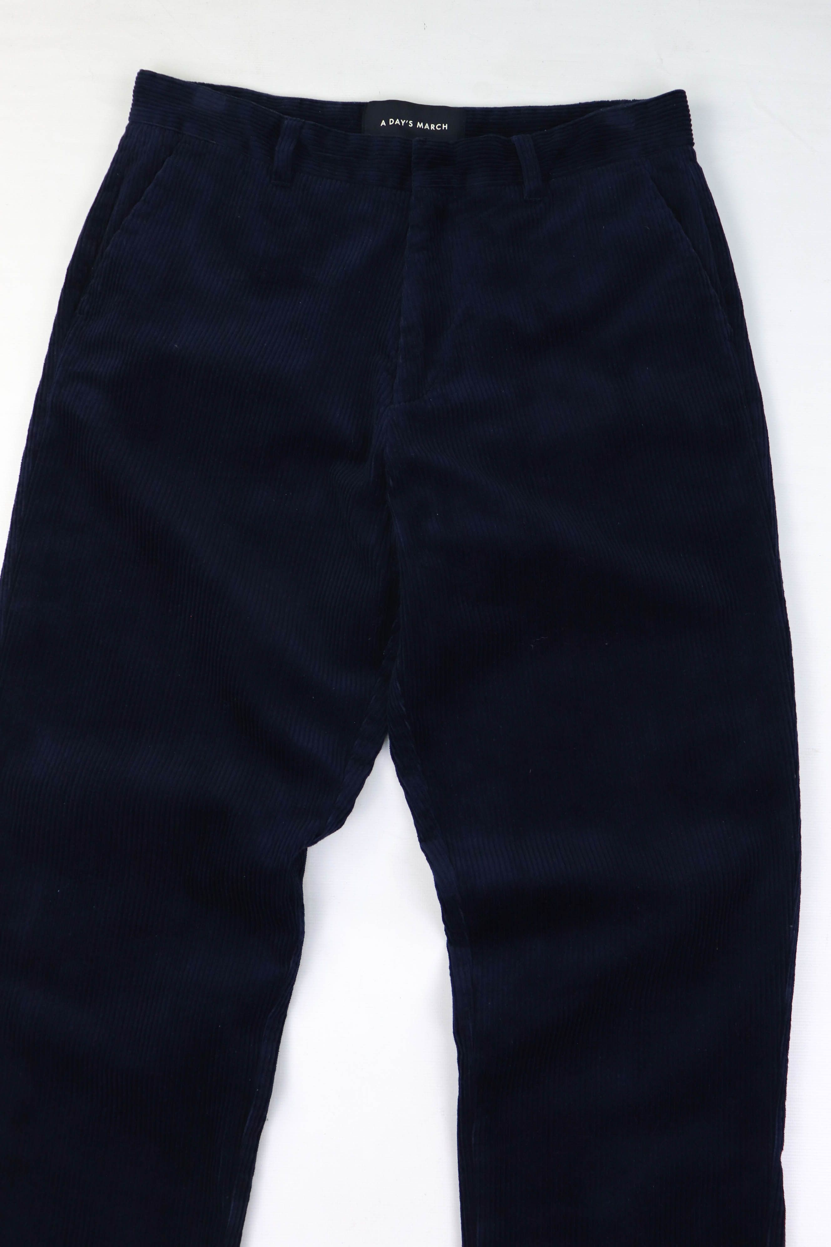 A Day's March A Day's March Blue Corduroy Relaxed Fit Tapered Leg Pants Size US 32 / EU 48 - 3 Thumbnail
